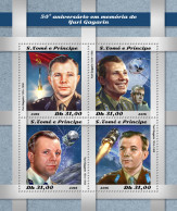 SÃO TOMÉ AND PRÍNCIPE  2018 MNH  Yuri Gagarin  Michel Code: 8080-8083. Yvert&Tellier Code: 6406-6409 - Sao Tome Et Principe