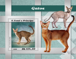 SÃO TOMÉ AND PRÍNCIPE  2018 MNH  Cats  Michel Code:  8029 / Bl.1454. Yvert&Tellier Code: 1203 - Sao Tome Et Principe