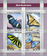 SÃO TOMÉ AND PRÍNCIPE  2018 MNH  Butterflies  Michel Code: 8005-8008. Yvert&Tellier Code: 6418-6421 - Sao Tome Et Principe