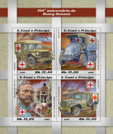 SÃO TOMÉ AND PRÍNCIPE  2018 MNH  Henry Dunant  Michel Code: 8090-8093. Yvert&Tellier Code: 6426-6429 - Sao Tome Et Principe