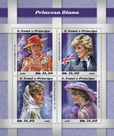 SÃO TOMÉ AND PRÍNCIPE  2018 MNH  Princess Diana  Michel Code: 8060-8063. Yvert&Tellier Code: 6430-6433 - Sao Tome Et Principe