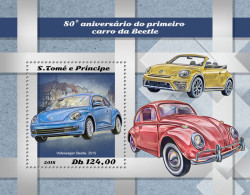 SÃO TOMÉ AND PRÍNCIPE  2018 MNH  First Beetle Car  Michel Code:  8039 / Bl.1456. Yvert&Tellier Code: 1212 - Sao Tome Et Principe