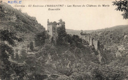 FRANCE - Corrèze - 40 Environs D'Argentat -vue Générale Des Ruines Du Château Du Merle Ensemble - Carte Postale Ancienne - Argentat