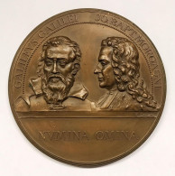 Medaglia Medal Ae 70 Mm Padova 1922 Opus E. Bellotto Galileo Galilei Jo. Bapt. Morgagni - Professionali/Di Società