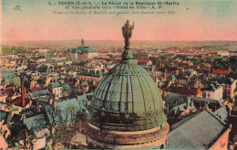 FRANCE - Tours - Le Dôme De La Basilique Saint Martin Et Vue Générale Vers L'hôtel De Ville - Carte Postale Ancienne - Tours