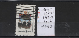 PRIX FIXE Obl  915 YT1022 MIC 1420 SCO 1416 GIB Bateau Mayflower 1970 Etats Unis 58A/14 - Gebruikt