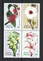 Palau 1984 Flowers 4-block  Y.T. 57/60 ** - Palau