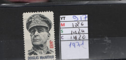 PRIX FIXE Obl  917 YT 1026 MIC 1424 SCO 1420 GIB Douglas Mac Arthur 1971  Etats Unis 58A/14 - Used Stamps