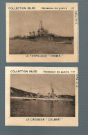 S962 - VIGNETTES CHCOLAT IBLED - CROISEUR COLBERT - TORPILLEUR FORBIN - Other & Unclassified