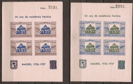 Guerra Civil GG 1041/1042 ** Pi De Llobregat. Puerta De Toledo - Spanish Civil War Labels