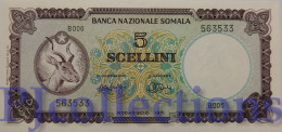 SOMALIA 5 SCELLINI 1971 PICK 13a UNC RARE - Somalie