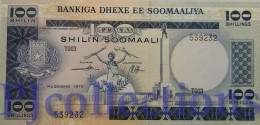 SOMALIA 100 SHILLINGS 1978 PICK 24a UNC RARE - Somalia