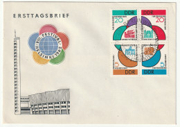 DDR-FDC: Weltfestspiel-Viererblock - Other & Unclassified