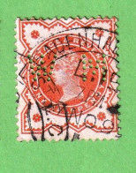 GBT1965- GRÃ-BRETANHA 1887_ 92- USD_ PERFURADO - Usati