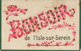 89 - YONNE - L'ISLE-SUR-SEREIN - Carte Fantaisie Ancienne " Un Bonsoir De" - 11189 - L'Isle Sur Serein