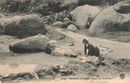 Perros Guirec * Le Lavoir , Dans Les Troëros * Laveuse Lavandière Blanchisseuse Coiffe Costume - Perros-Guirec