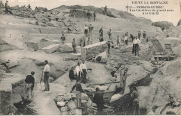 Perros Guirec * Les Carrières De Granit Rose à La Clarté * Carrière Mine Wagon Pierres * Villageois Ouvriers - Perros-Guirec