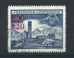 Liechtenstein N°271 Obl (FU) 1952 - Timbre Surchargé "Église De Bendem" - Oblitérés