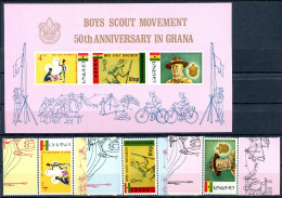 Ghana 31-21 A + Block 27 Postfrisch Pfadfinder #HO409 - Ghana (1957-...)