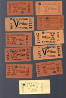 Lot De 11 Tckets De Métro Parisien  (PPP46440) - Europe