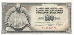 YUGOSLAVIA,UNC Replacement Banknote ZA 3050329, 500 Dinara,1981. - Jugoslawien