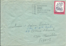 AUTRICHE LETTRE 6S ENNS POUR CHAMALIERES ( PUY DE DOME ) DE 1975 LETTRE COVER - Briefe U. Dokumente