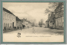 CPA - PONTIGNY (89) - Aspect De La Rue Principale Au Début Du Siècle - Pontigny