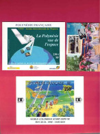 BF N° 19** à 21** - Année Internationale De L' Espace - Epo'92 à Chicago - Expo'96 à Pékin - Blokken & Velletjes