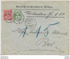 116 - 26 - Enveloppe "remboursement" Envoyée De Nidau à Biel 1901 - Brieven En Documenten
