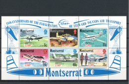 Montserrat Block 2 Postfrisch Flugzeug #GI265 - Anguilla (1968-...)