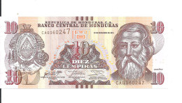 HONDURAS 10 LEMPIRAS 2016 UNC P 99 C - Honduras