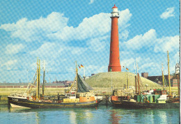 IJmuiden, Vuurtoren  (Een Raster Op De Kaart Is Veroorzaakt Door Het Scannen; De Afbeelding Is Helder) Visserij - IJmuiden