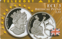 Denmark, TP 049C, ECU-United Kingdom, Mint, Only 1250 Issued, Coins, 2 Scans. - Danimarca