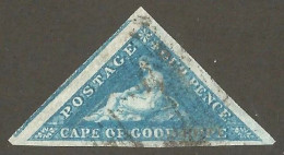 Cape Of Good Hope 1855. 4d Blue On White Paper. SACC 6a, SG 6a. - Cape Of Good Hope (1853-1904)