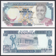 Sambia - Zambia 10 Kwacha Banknote Pick 31b 1989-91 UNC (1)    (24753 - Other - Africa