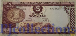 SOMALIA 5 SHILLINGS 1975 PICK 17 AU/UNC - Somalia