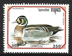 CAMBODGE. N°1136 De 1993 Oblitéré. Canard. - Canards