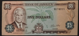 Jamaica P.061b 5 Dollars (1976) - XF++ - RARE - Jamaique