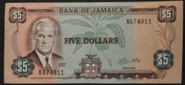 Jamaica P.061b 5 Dollars (1976) - XF++ - RARE - Giamaica