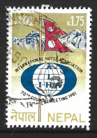 NEPAL. N°381 Oblitéré De 1981. Drapeau. - Stamps