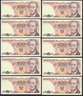 Polen - Poland 10 Stück á 100 Zlotych Banknote 1986 Pick 143e UNC (1)    (89289 - Poland