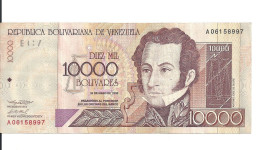 VENEZUELA 10000 BOLIVARES 2000 VF P 85 A - Venezuela