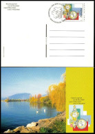 Suisse Entier-P Obl (2002CP3) Lac De Neuchatel (TB Cachet à Date) Fdc 12.3.2002 - Clocks