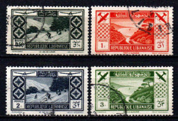 Grand Liban - 1936 - Encouragement Du Tourisme   - PA 49 à 52  - Oblit - Used - Airmail