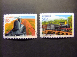 AUSTRALIE - AUSTRALIA 2004 LOCOMOTIVES TRENES YVERT 2236 + 2237 FU - Used Stamps