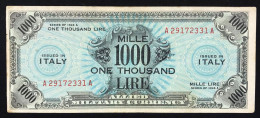 1000 AM LIRE SERIE BILINGUE A....A 1943 RARO Bb/spl Naturale LOTTO 4350 - Ocupación Aliados Segunda Guerra Mundial