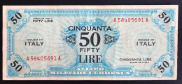 50 Am Lire 1943 Bilingue Serie A....A Q.spl Naturale Freschissimo  LOTTO 1976 - Ocupación Aliados Segunda Guerra Mundial