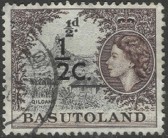 Basutoland. 1959 QEII New Currency Surcharge. ½c On ½d Used. SG58 - 1933-1964 Kronenkolonie