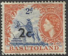 Basutoland. 1959 QEII New Currency Surcharge. 2c On 2d Used. SG60 - 1933-1964 Crown Colony