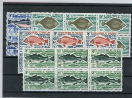 St. Pierre Et Miquelon 6er Blöcke 478-481 Postfrisch Fische #JL228 - Anguilla (1968-...)